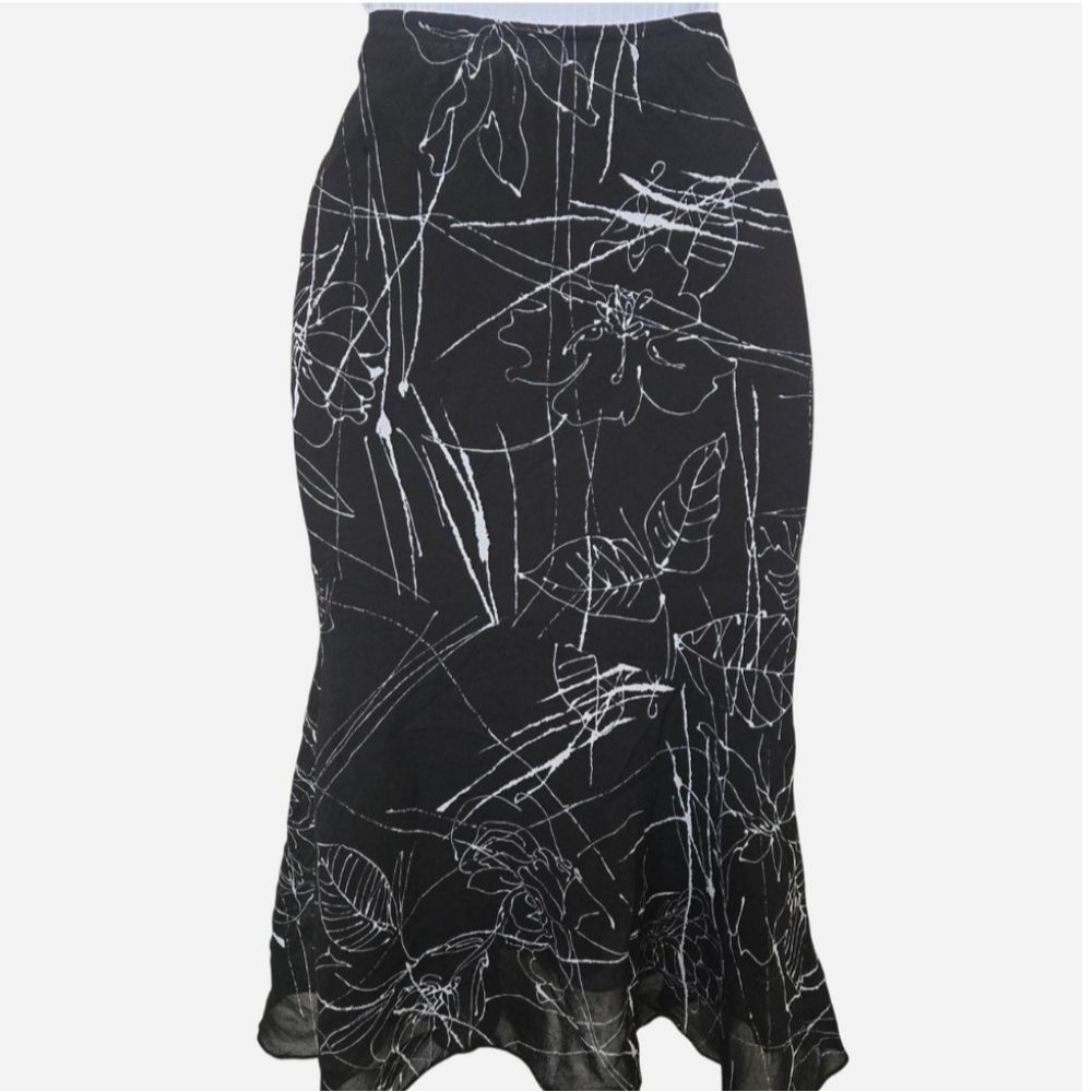 Monte Y2k Floral Whimsigoth Slip Midi Skirt Size Medium — image 7 of 8